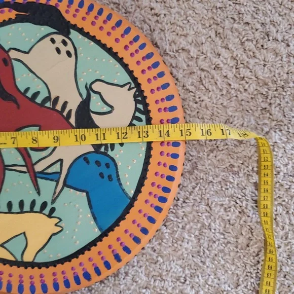 Southwestern Wild Horse Lazy Susan – 15” Hand-Painted Turntable for Rustic Decor - Picture 7 of 7